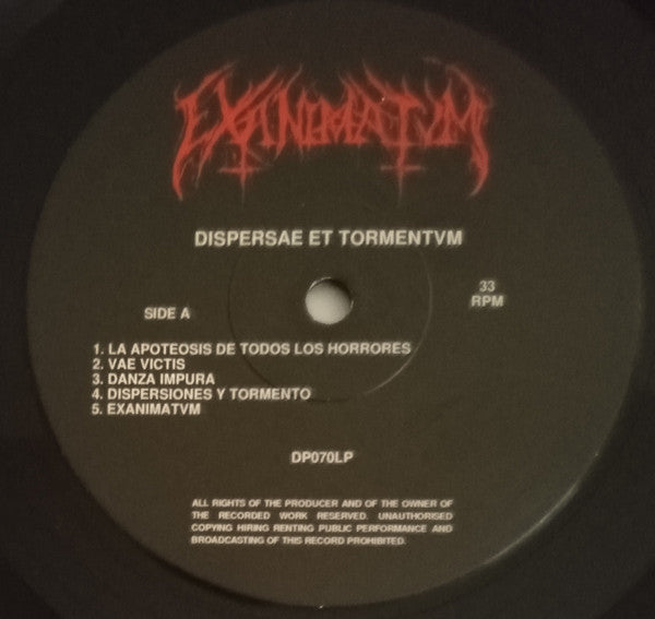 Exanimatvm – Dispersae Et Tormentvm   ,   Poster