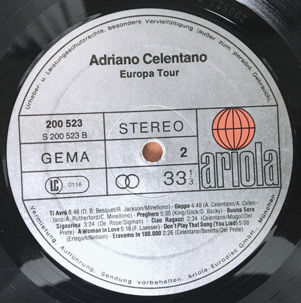 Adriano Celentano – Europa Tour