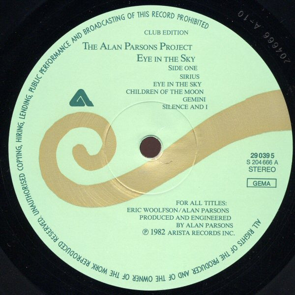 The Alan Parsons Project ‎– Eye In The Sky