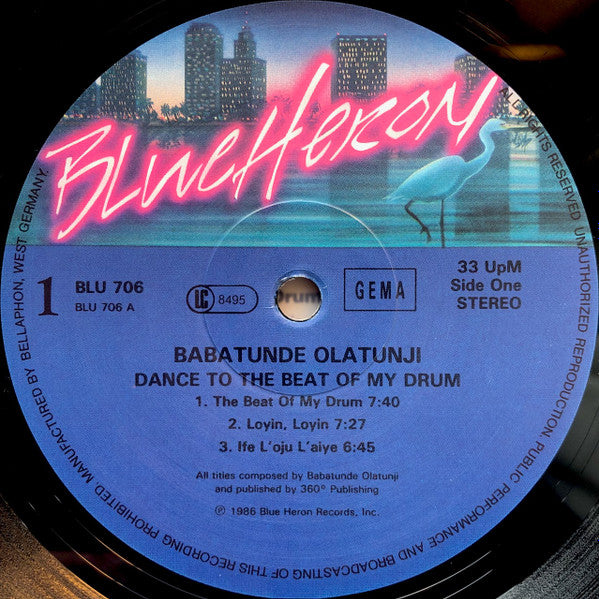 Babatunde Olatunji ‎– Dance To The Beat Of My Drum    , featuring Carlo  Santana