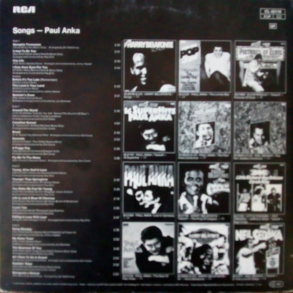 Paul Anka – Songs   ,  2 LP , Gatefold