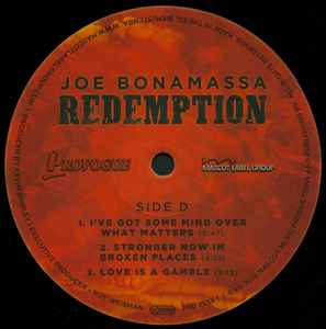 Joe Bonamassa ‎– Redemption   ,  2LP , Gatefold