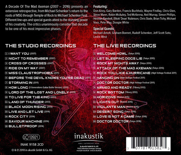 Michael Schenker – A Decade Of The Mad Axeman   ,  2 CD