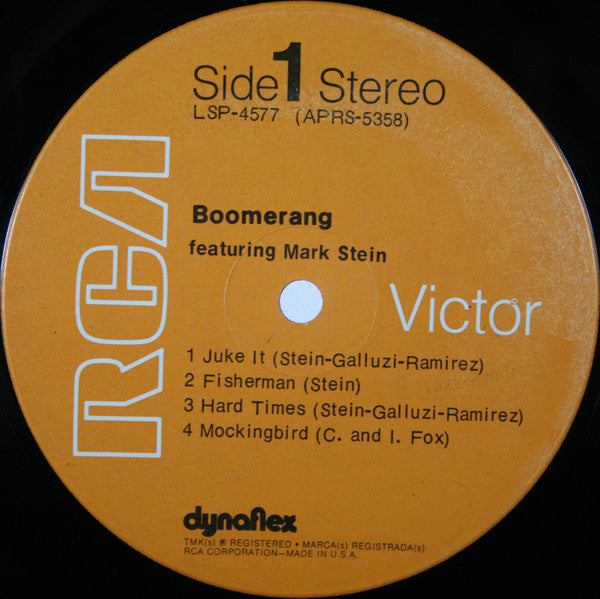 Boomerang  Featuring Mark Stein – Boomerang   , 1 press , US