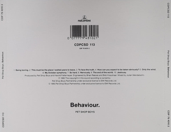 Pet Shop Boys – Behaviour