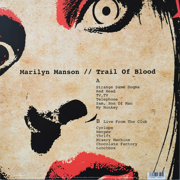 Marilyn Manson – Trail Of Blood   ,  Limited Edition,  Bloody Splatter Vinyl