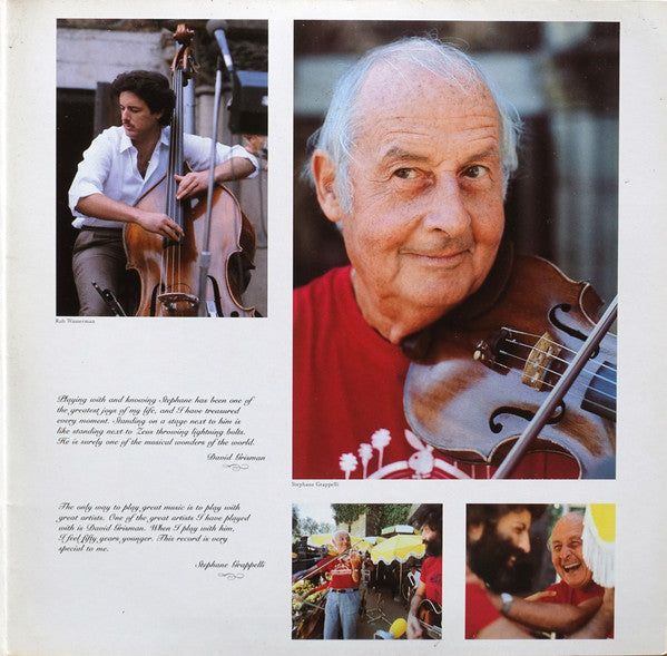 Stephane Grappelli* / David Grisman ‎– Live   ,   Gatefold