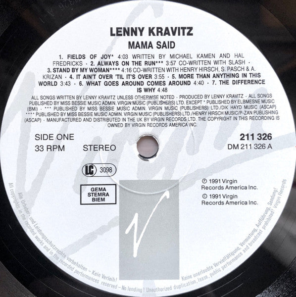 Lenny Kravitz – Mama Said