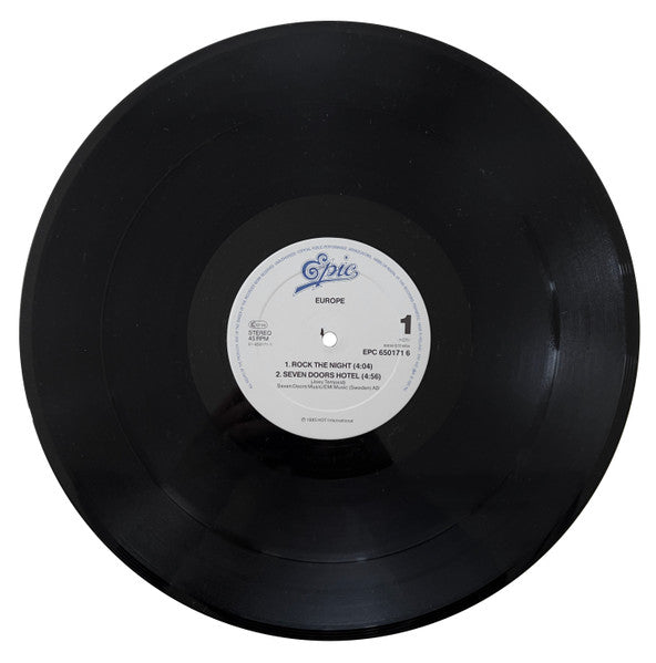 Europe  – Rock The Night    ,   Maxi-Single, 45 RPM