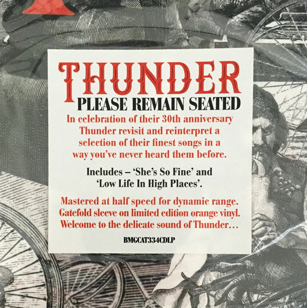 Thunder – Please Remain Seated   ,  2LP , Gatefold , Limited Edition, Orange