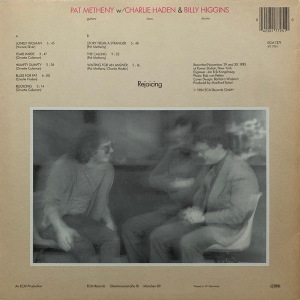 Pat Metheny w/ Charlie Haden & Billy Higgins – Rejoicing