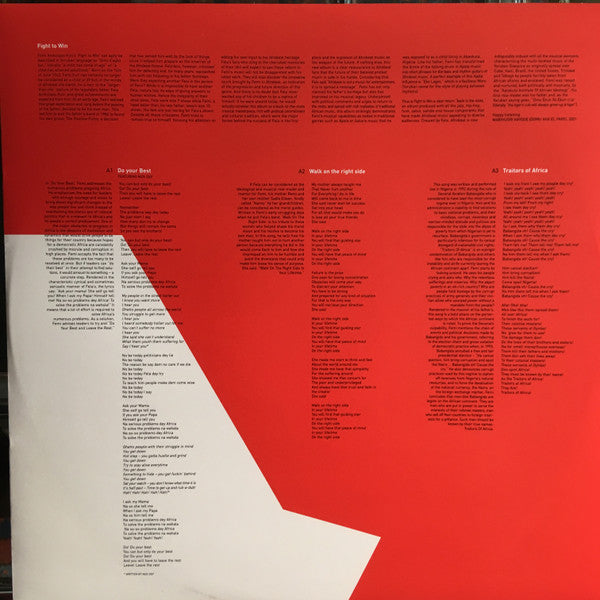 Femi Kuti – Fight To Win  ,  2 LP , Gatefold