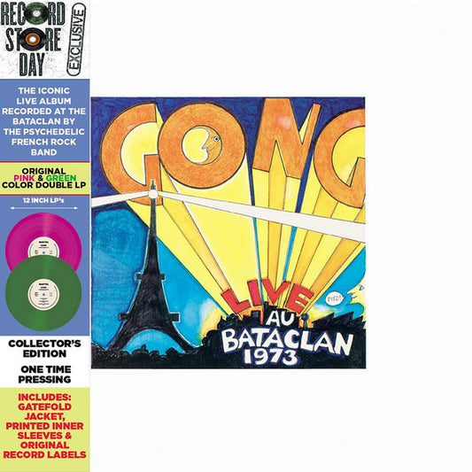 Gong – Live Au Bataclan 1973    2LP , Gatefold , RSD , Limited Edition , Pink Opaque + Green Transparent vinyl