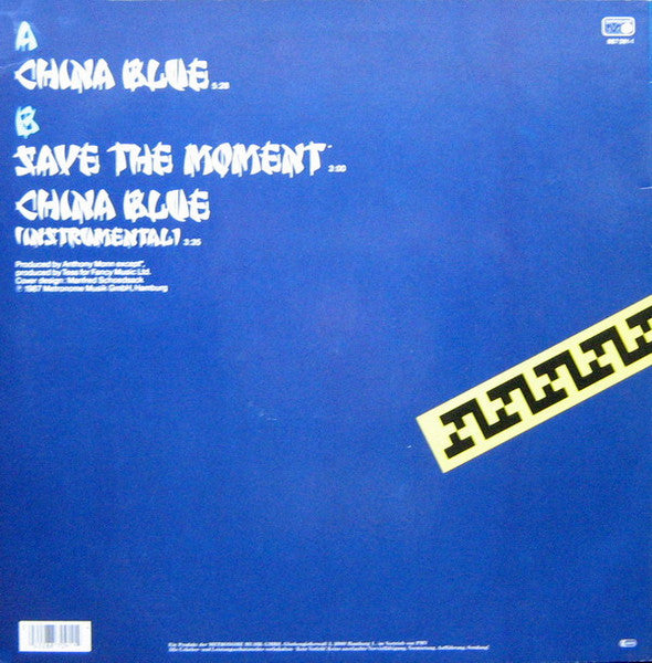 Fancy – China Blue, 	 Vinyl, 12", Maxi-Single, 45 RPM
