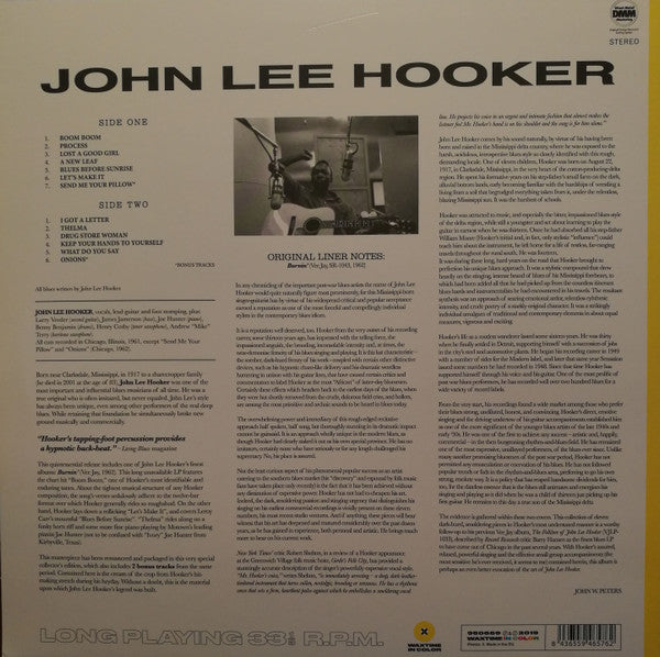 John Lee Hooker – Burnin'  ,  Yellow Translucent Vinyl