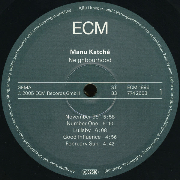 Manu Katché – Neighbourhood   ,  ECM