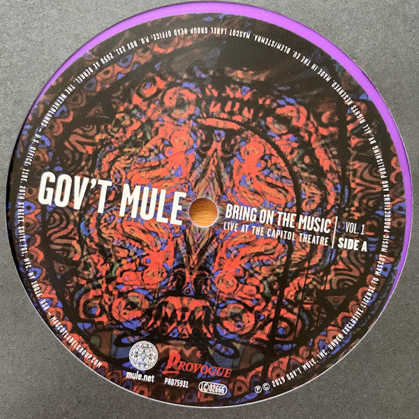 Gov't Mule – Bring On The Music / Live At The Capitol Theatre: Vol. 1  ,  2LP , Gatefold