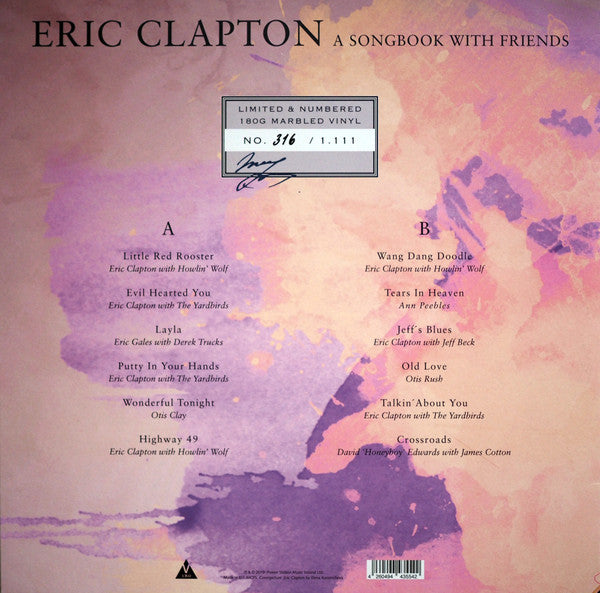 Eric Clapton – A Songbook With Friends  ,  Limited Edition,  180 Gram, Lavender marbled Translucent