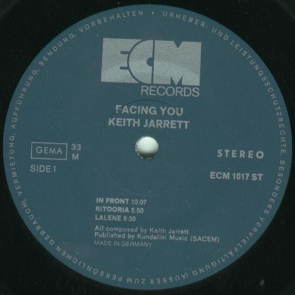 Keith Jarrett ‎– Facing You      ,  ECM