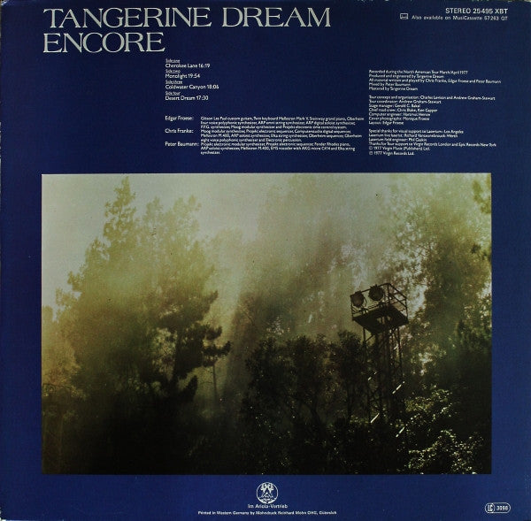Tangerine Dream – Encore   ,  2 LP , Gatefold