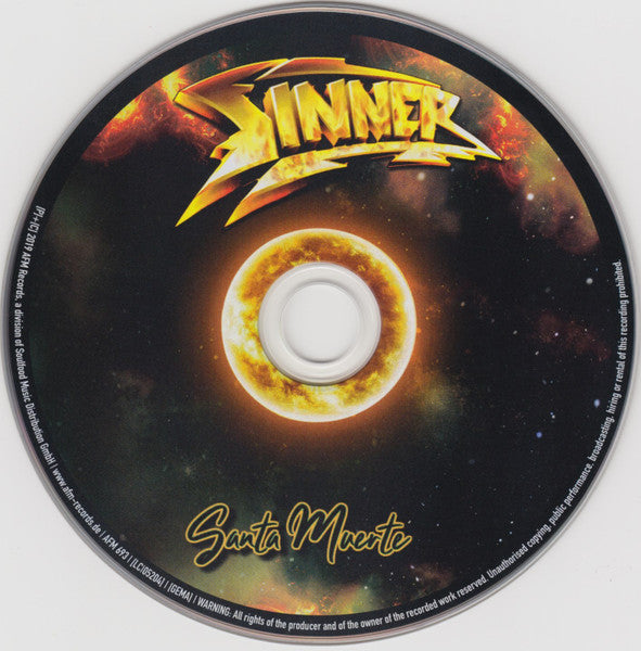 Sinner – Santa Muerte   ,  CD , Digipack