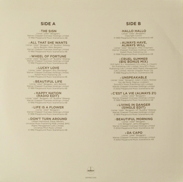 Ace Of Base – Gold   ,   Gold vinyl , 180 gram