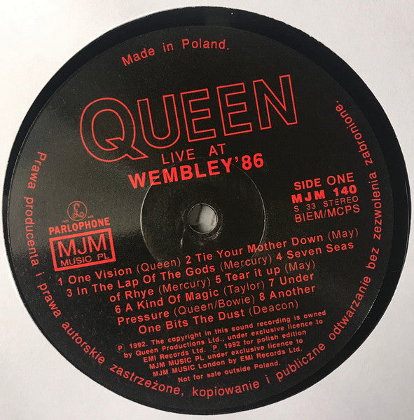 Queen – Live At Wembley '86   ,  2LP , Gatefold