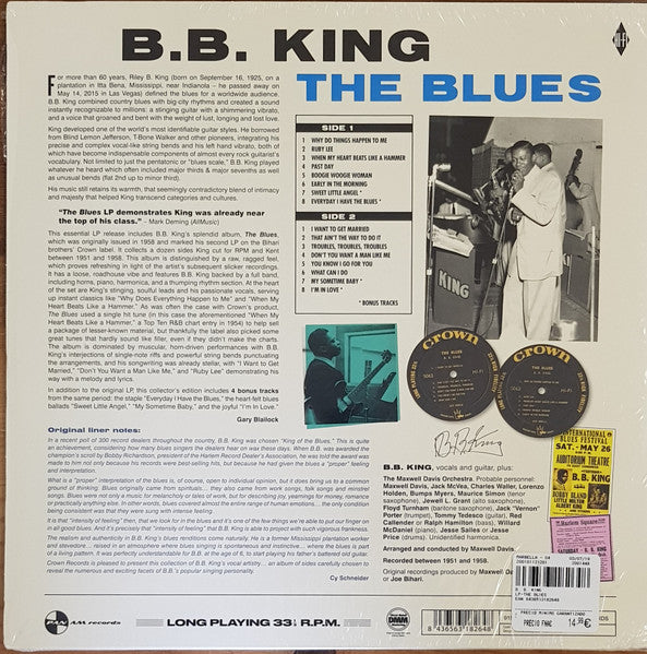 B.B. King – The Blues, Limited Edition, Remastered, 180 gr