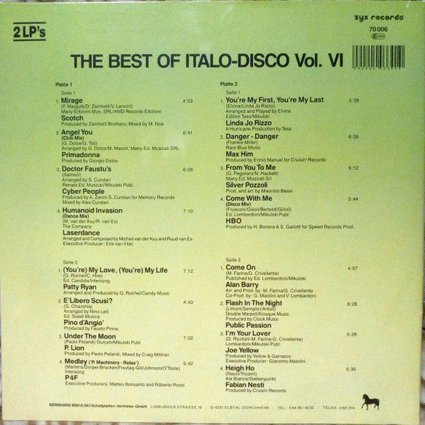 The Best Of Italo-Disco Vol. 6   , 2LP , Gatefold