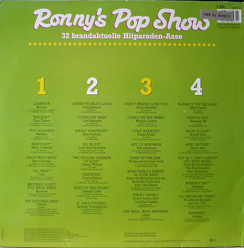 Ronny's Pop Show 14 (32 Brandaktuelle Hitparaden-Asse)    ,   2LP