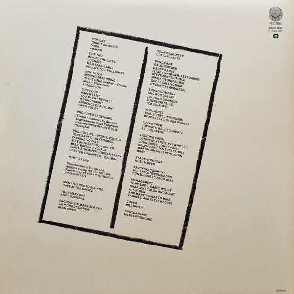 Genesis – Three Sides Live, 2xLP