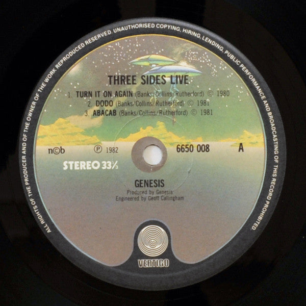 Genesis – Three Sides Live, 2xLP