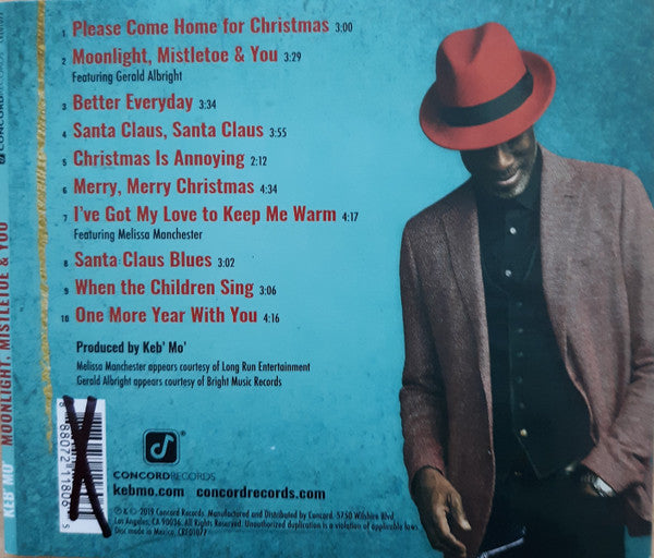 Keb' Mo' – Moonlight, Mistletoe & You   ,  six-panel digisleeve , CD