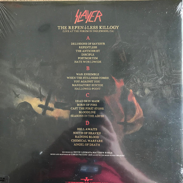 Slayer – The Repentless Killogy (Live At The Forum In Inglewood, CA)  , 2LP , gatefold, Transparent orange vinyl