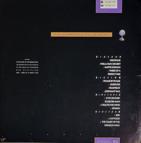 King Crimson – The Compact King Crimson  , 2LP , Gatefold