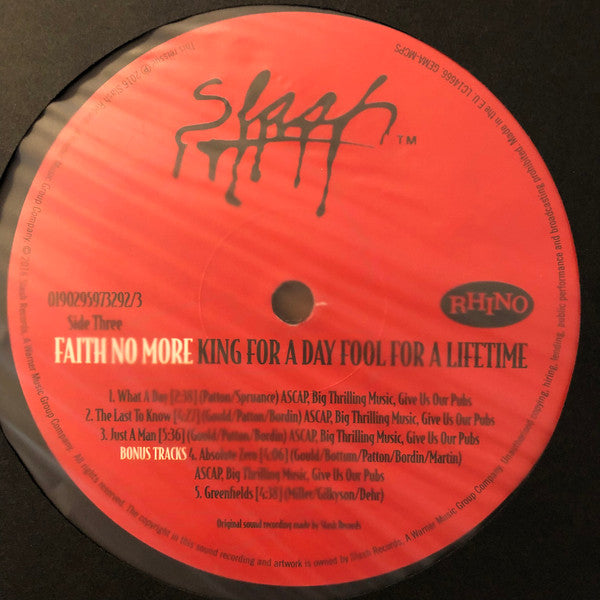 Faith No More – King For A Day Fool For A Lifetime  ,  2 LP , Gatefold , 180 gram