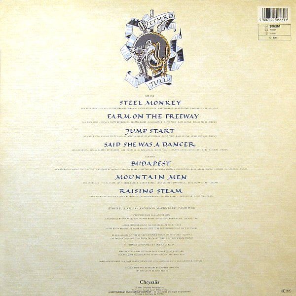 Jethro Tull – Crest Of A Knave   ,  textured sleeve