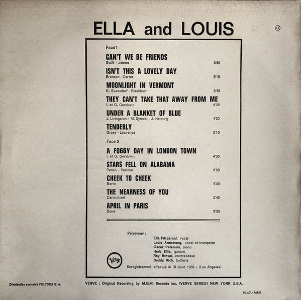 Ella Fitzgerald & Louis Armstrong – Ella And Louis