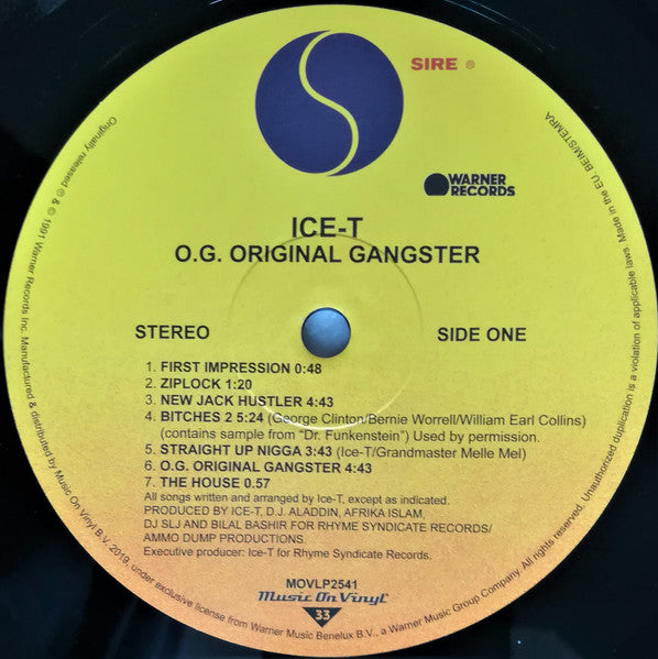 Ice-T – O.G. Original Gangster  ,  180 gram ,