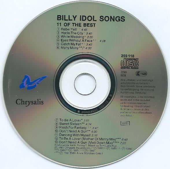 Billy Idol – Idol Songs • 11 Of The Best   ,  CD