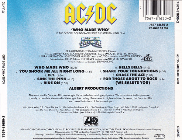 AC/DC – Who Made Who