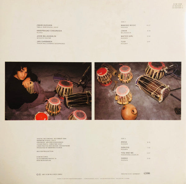 Zakir Hussain, Hariprasad Chaurasia, John McLaughlin, Jan Garbarek – Making Music,   ECM,  Gatefold