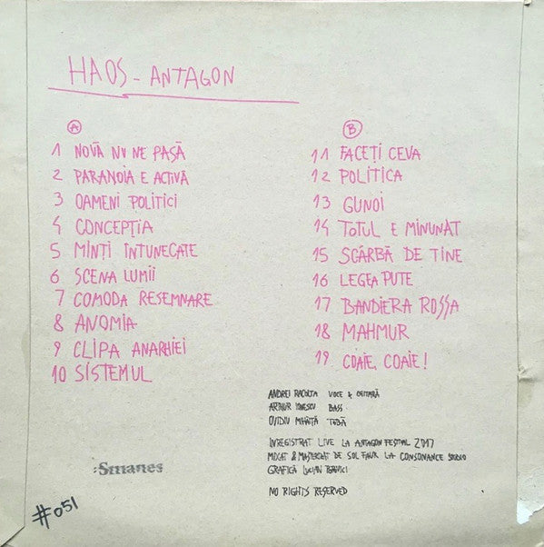 Haos  – E Haos & Legea Pute!   ,   green vinyl