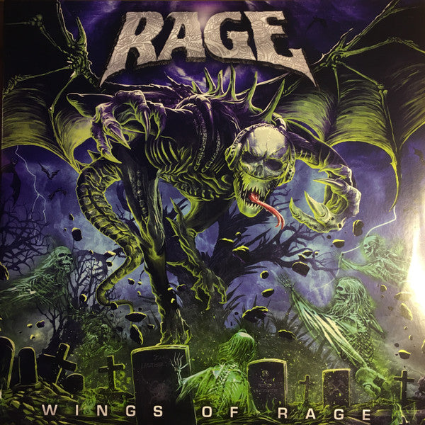 Rage  ‎– Wings Of Rage  ,  2LP , Gatefold , Limited Edition, Green [Dark Transparent] WIth Black Lines