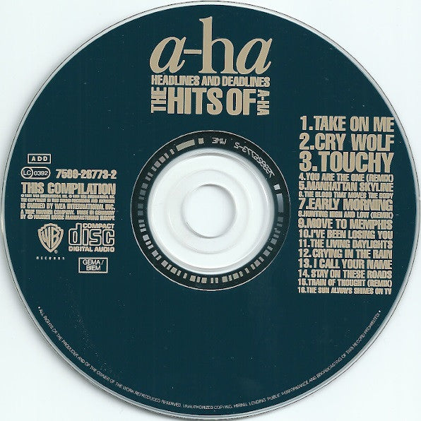 a-ha – Headlines And Deadlines (The Hits Of A-ha)