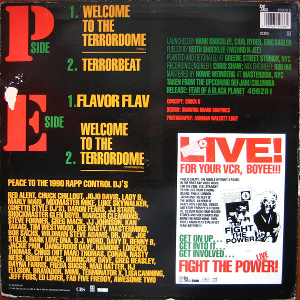 Public Enemy – Welcome To The Terrordome   ,  12", Maxi-Single, 45 RPM