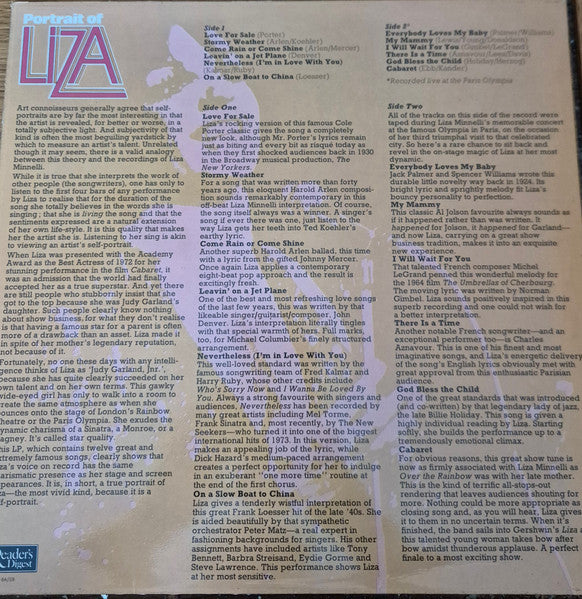 Liza Minnelli – Portrait Of Liza