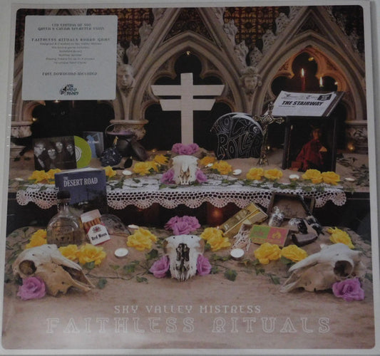 Sky Valley Mistress – Faithless Rituals, Gatefold, Limited Edition, Cream / Green Splatter
