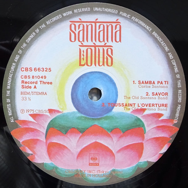 Santana – Lotus,  3x LP, incl. 2 posters