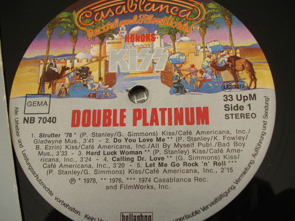 Kiss ‎– Double Platinum    2LP , Gatefold